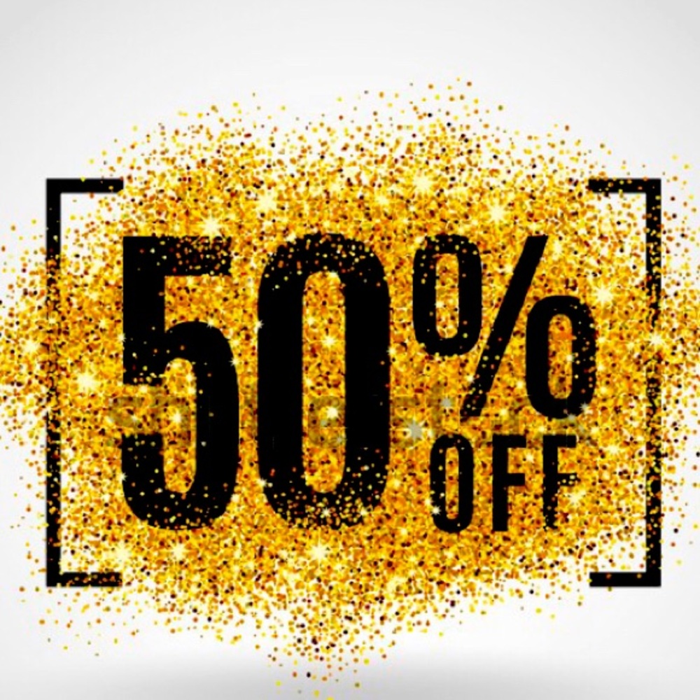 Half off sale this weekend!